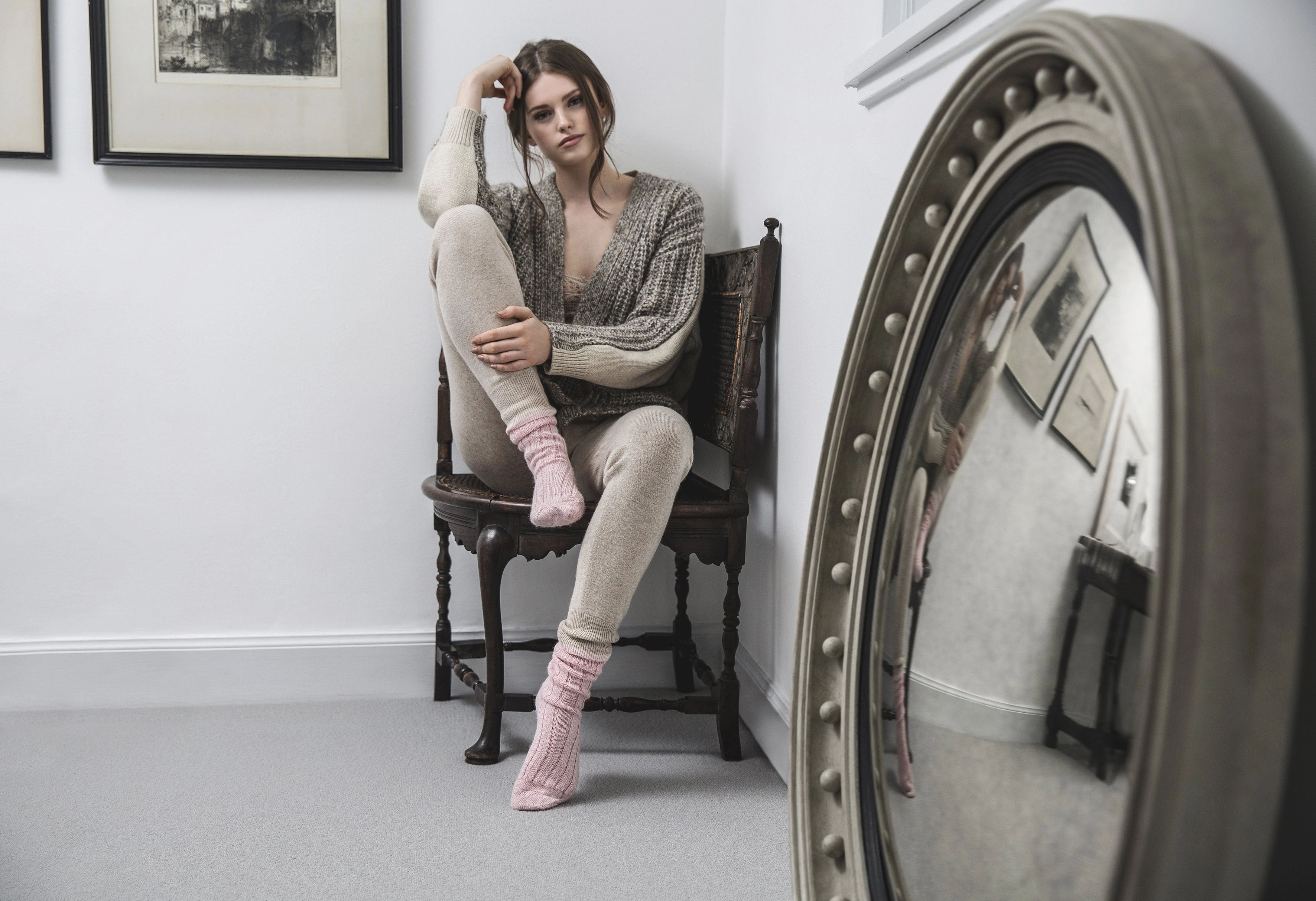 Cozy British Alpaca Bed Socks: Warmth & Comfort, Made in the UK!